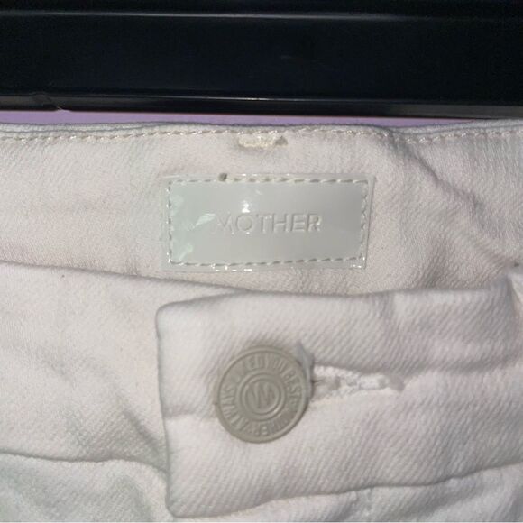 Mother Size 26 The Looker Ankle Step Fray in Cream Puffs White Skinny Jean - Picture 5 of 11